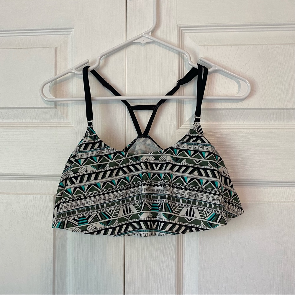 patterned bikini top